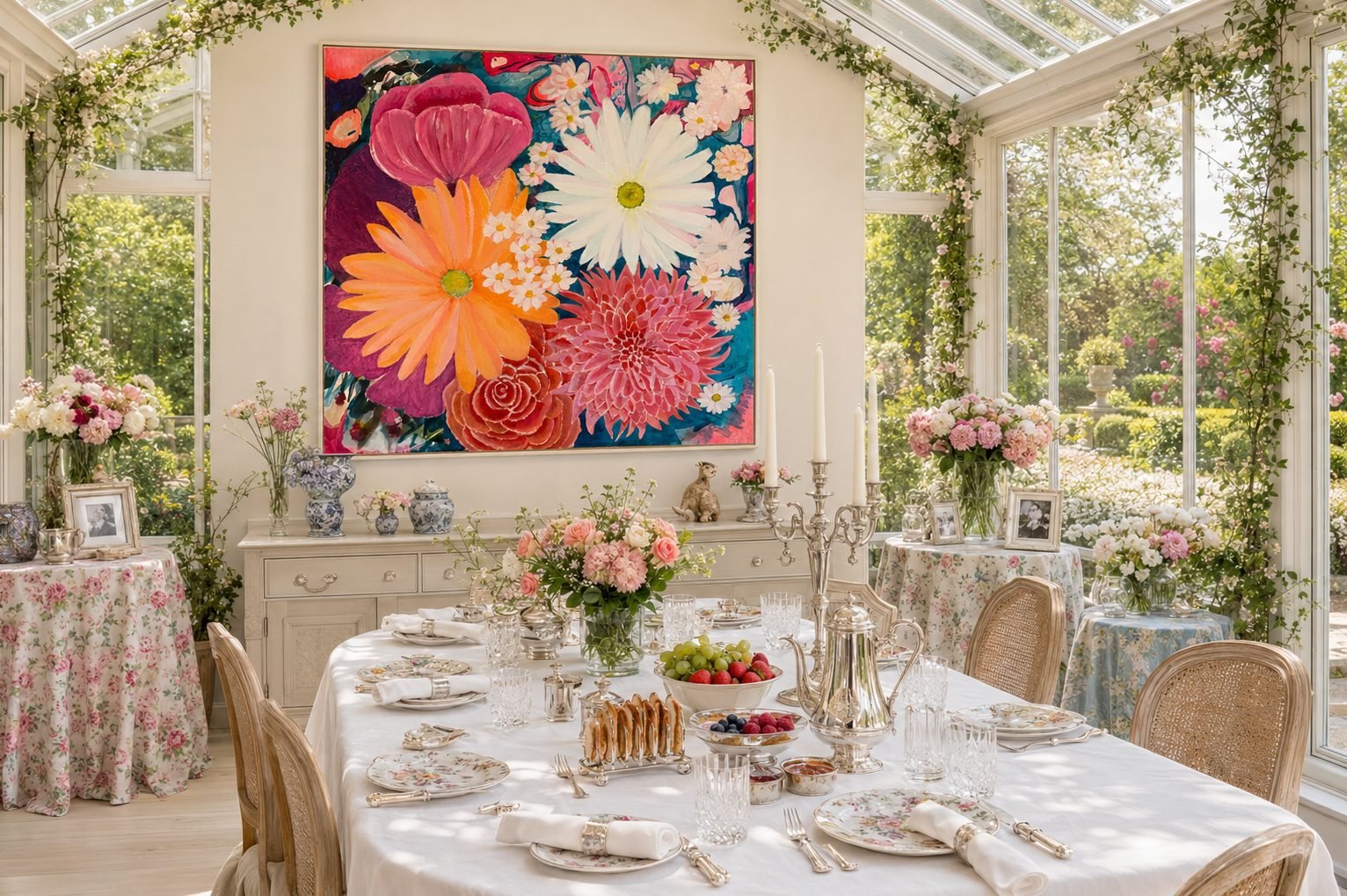 Bursting Blooms at Breakfast
